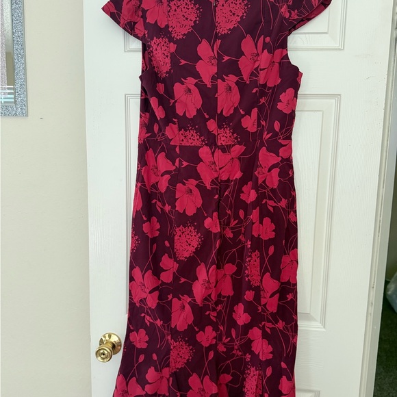 Anthropologie Red and Purple Floral Maxi Dress - Picture 6 of 6